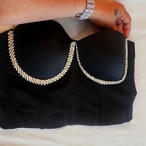Rhinestone Corset Top